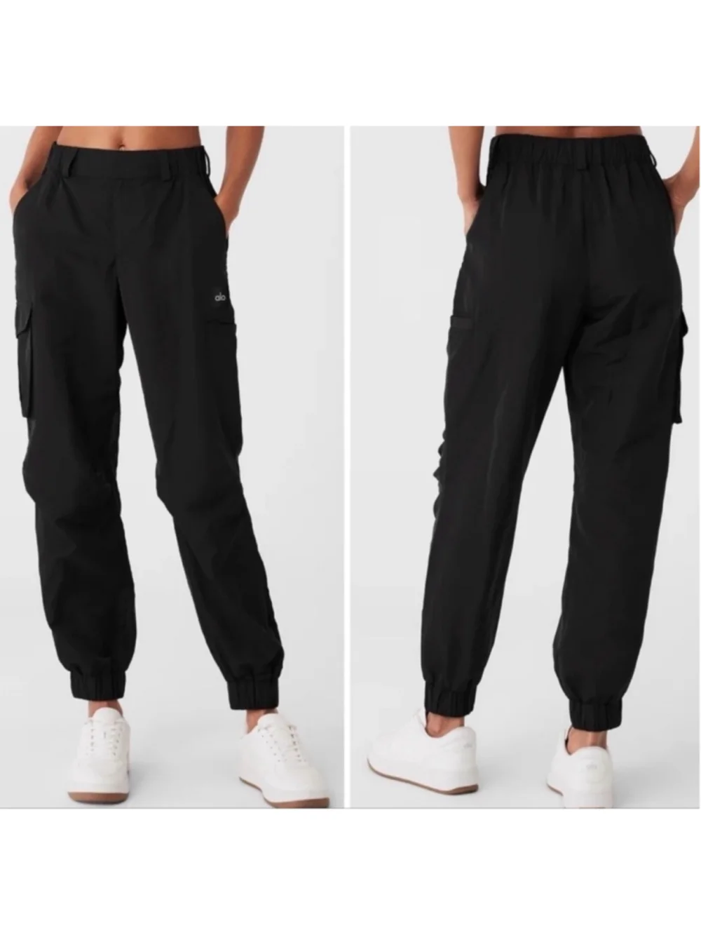 Alo Yoga High Waist Break Line Jogger M Black Casual - Picture 1 of 7